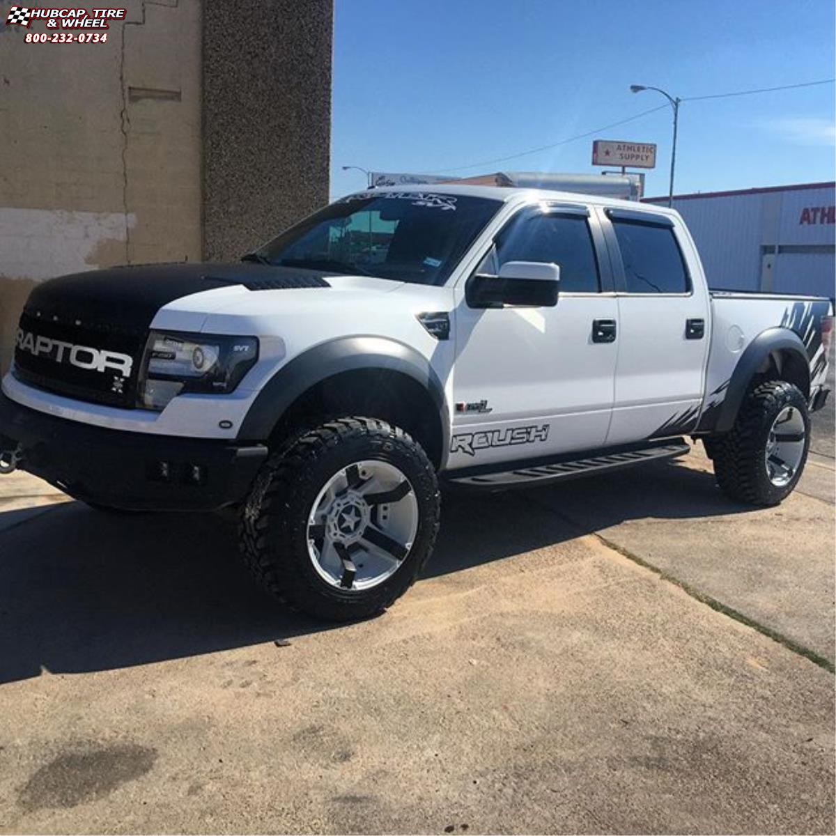 vehicle gallery/ford f 150 raptor xd series xd811 rockstar 2  White Black Inserts wheels and rims