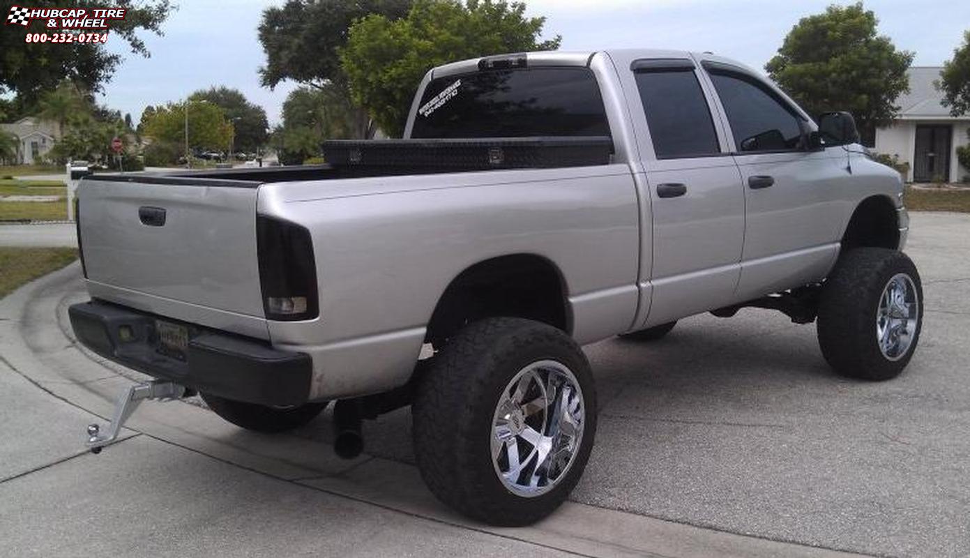 vehicle gallery/2004 dodge ram 3500 moto metal mo962  Chrome wheels and rims