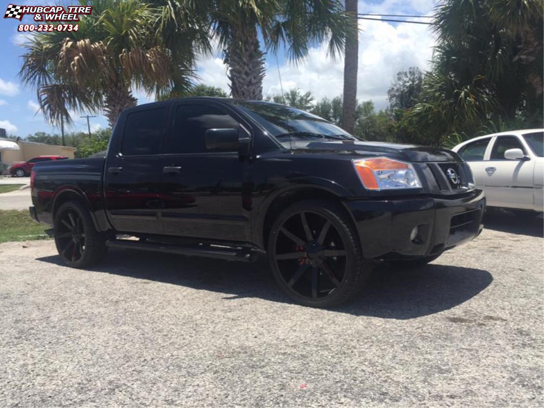vehicle gallery/nissan titan xd series km651 slide  Gloss Black wheels and rims