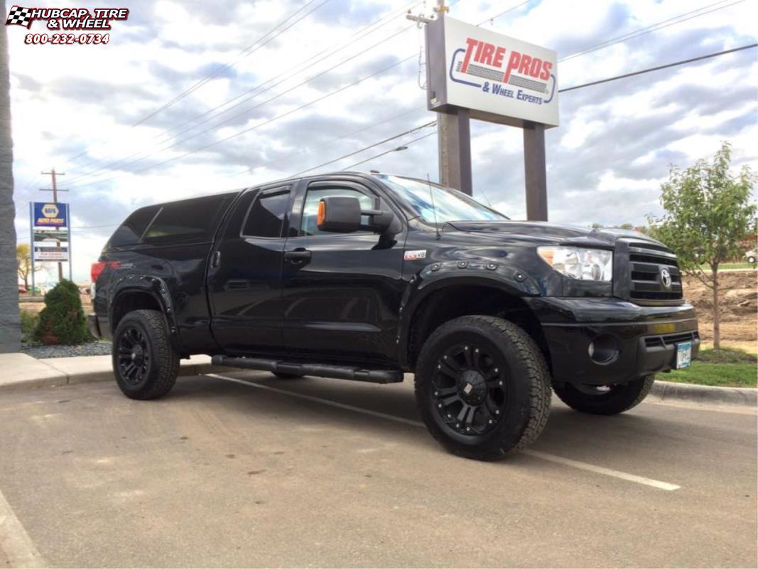 vehicle gallery/2011 toyota tundra xd series xd778 monster x  Matte Black wheels and rims
