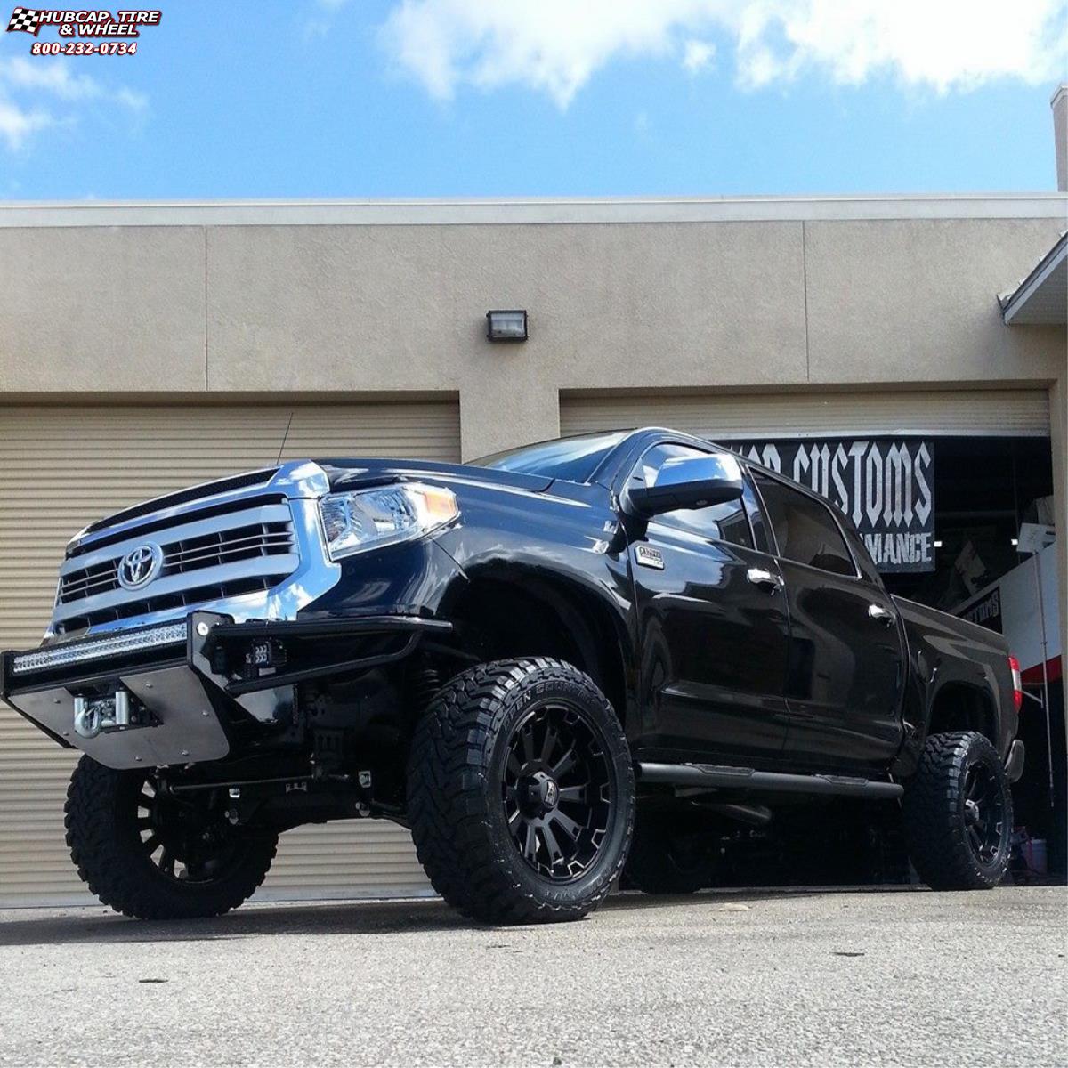 vehicle gallery/2016 toyota tundra xd series xd800 misfit  Matte Black wheels and rims