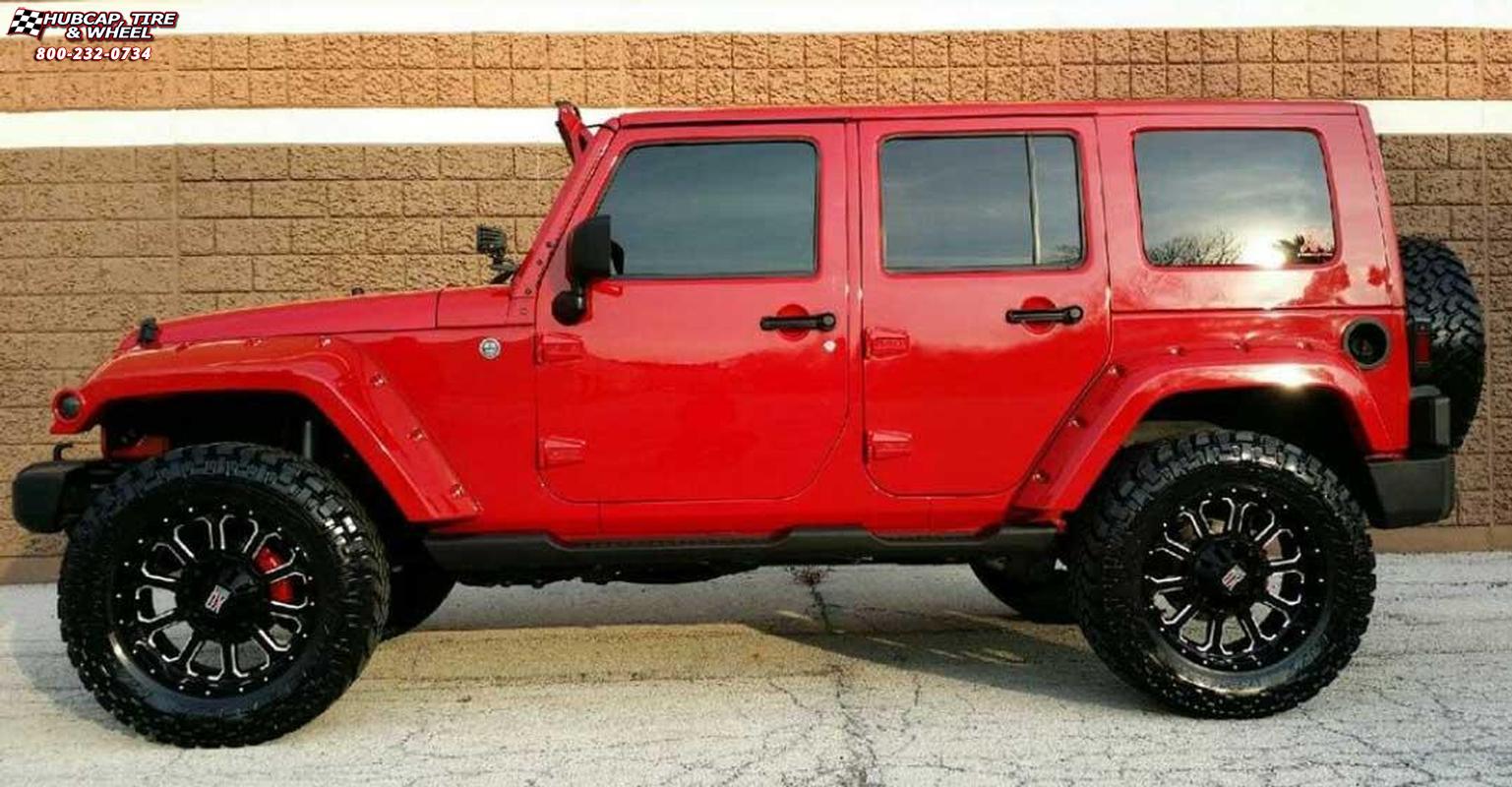 2014 Jeep Wrangler XD Series XD806 Bomb Wheels Gloss Black Milled