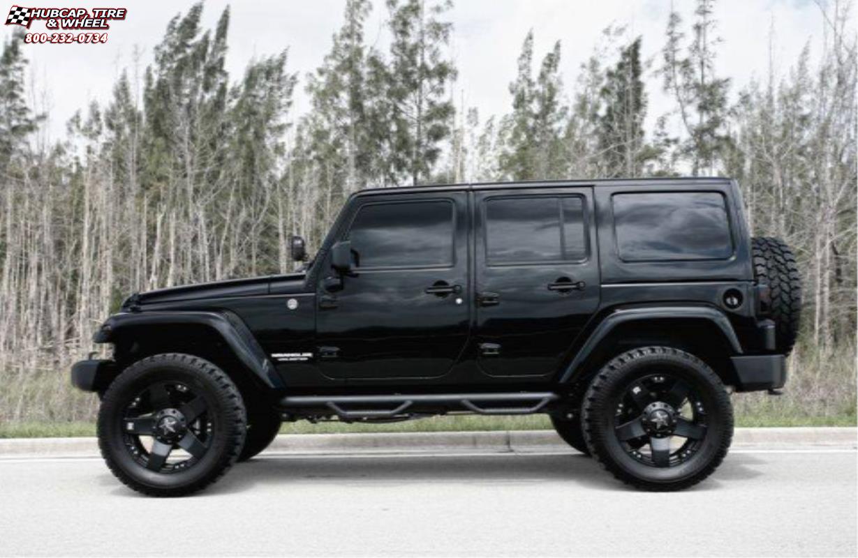 vehicle gallery/jeep wrangler xd series xd775 rockstar x  Matte Black wheels and rims