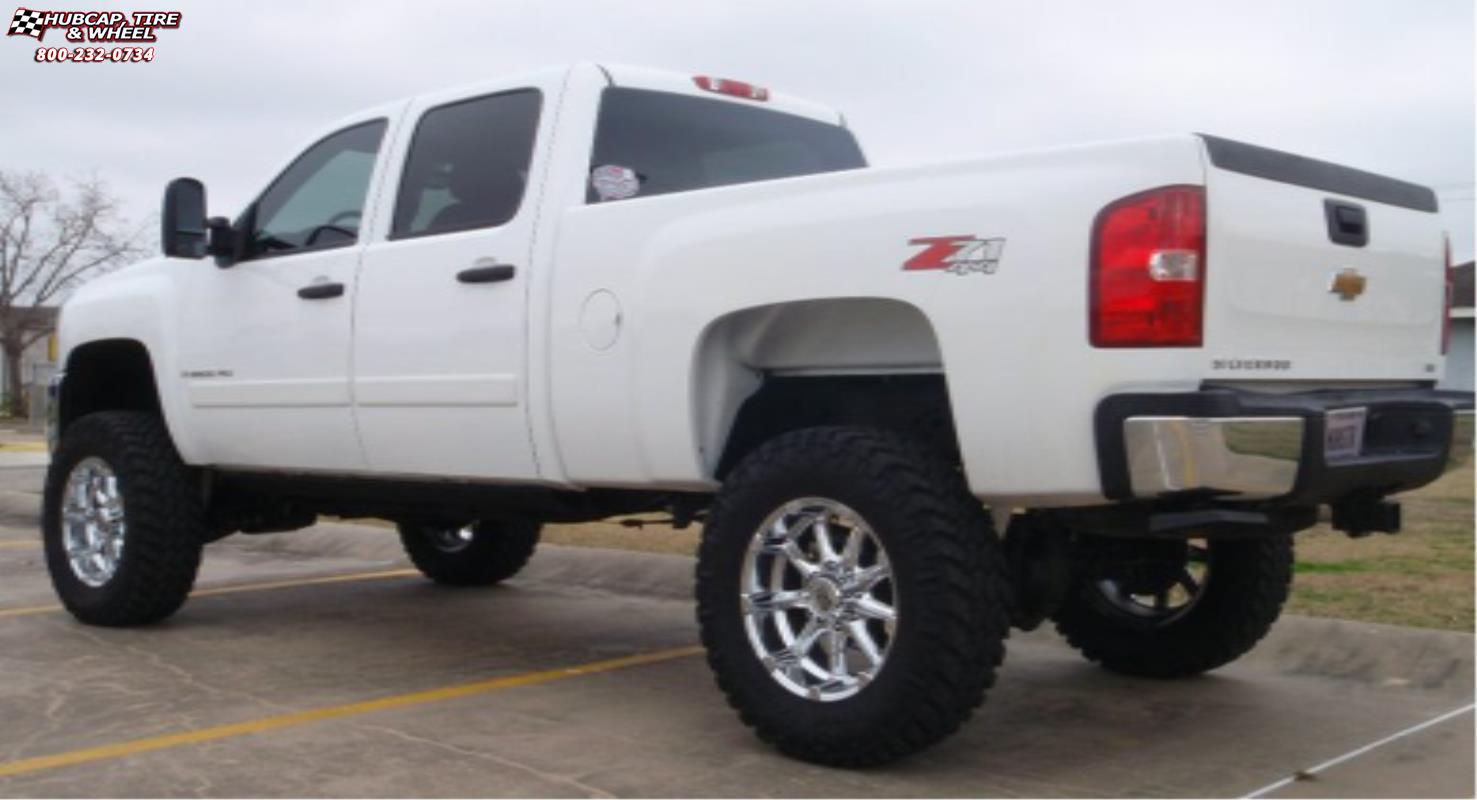 vehicle gallery/chevrolet silverado 1500 xd series xd779 badlands x  Chrome wheels and rims
