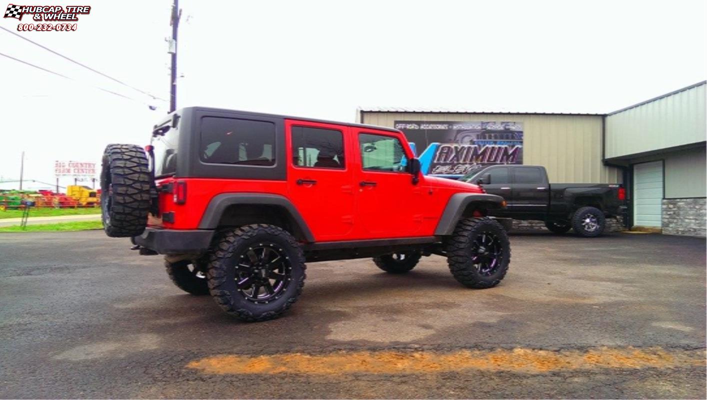 vehicle gallery/jeep wrangler moto metal mo962  Gloss Black & Milled wheels and rims