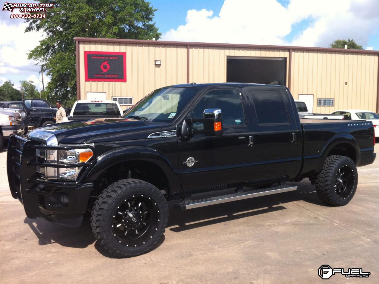 vehicle gallery/ford f 250 fuel krank d517 0X0  Matte Black & Milled wheels and rims