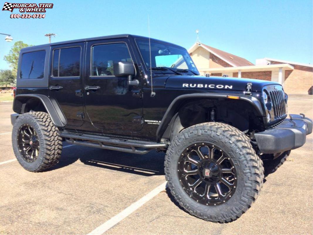 vehicle gallery/jeep wrangler xd series xd806 bomb x  Gloss Black Milled wheels and rims