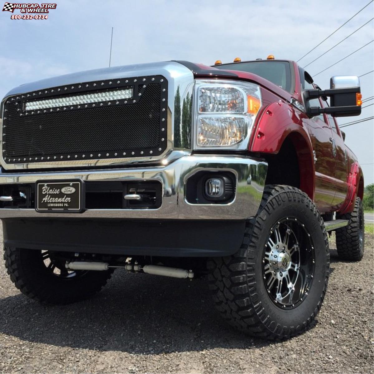 vehicle gallery/ford f 250 xd series xd795 hoss x  Gloss Black Machined wheels and rims