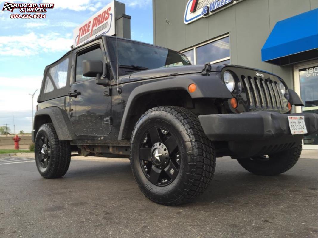 vehicle gallery/jeep wrangler xd series xd775 rockstar x  Matte Black wheels and rims