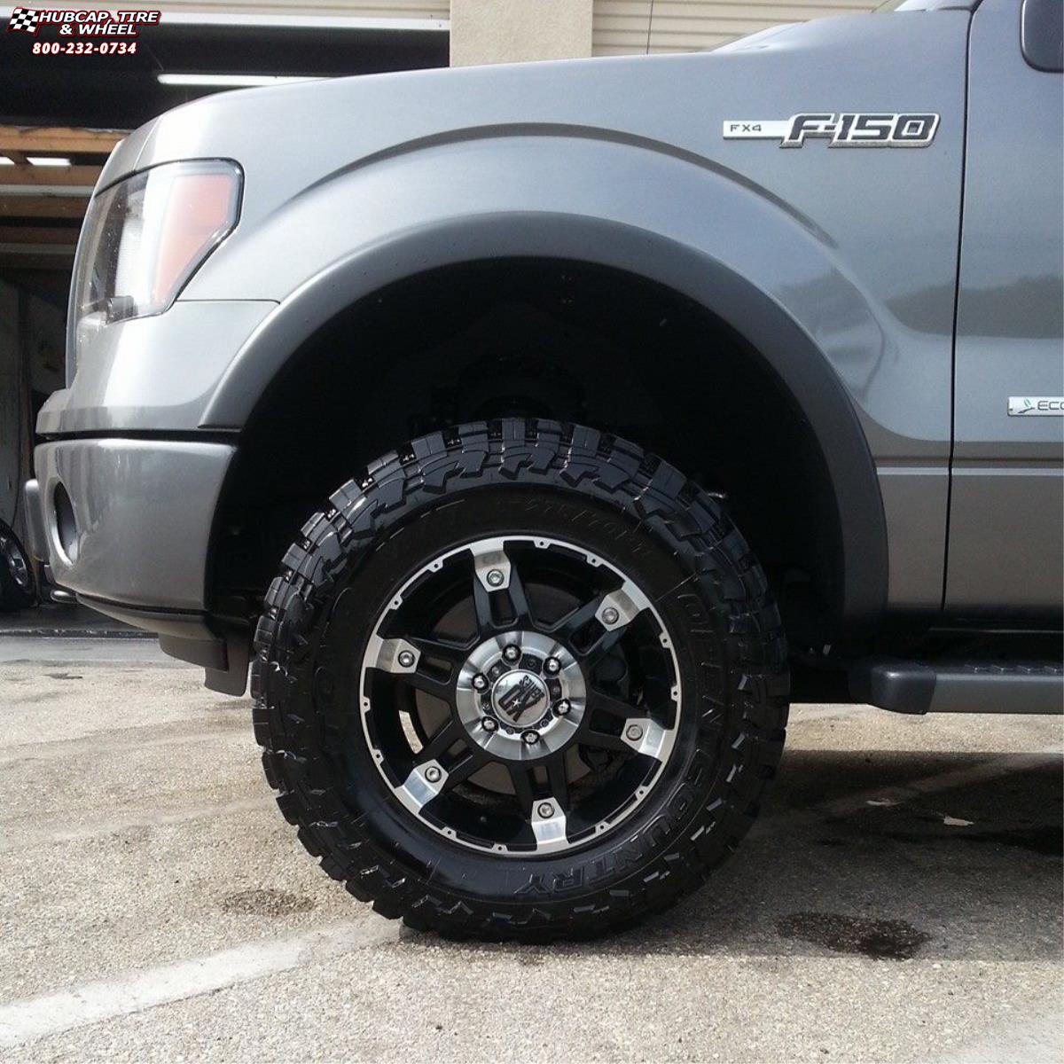 vehicle gallery/ford f 150 xd series xd797 spy x  Gloss Black Machined wheels and rims