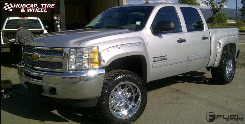 vehicle gallery/chevrolet sierra 2500 fuel throttle d512 20X12  Chrome wheels and rims