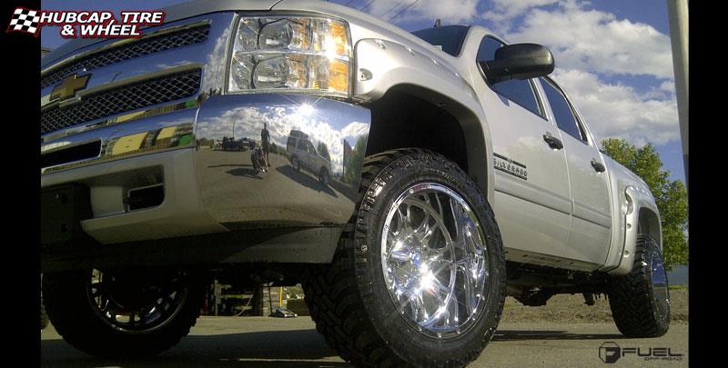 vehicle gallery/chevrolet sierra 2500 fuel throttle d512 20X12  Chrome wheels and rims