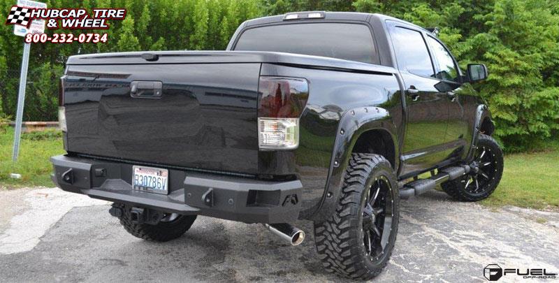 vehicle gallery/toyota tundra fuel nutz d251 22X12  Matte Black & Milled wheels and rims