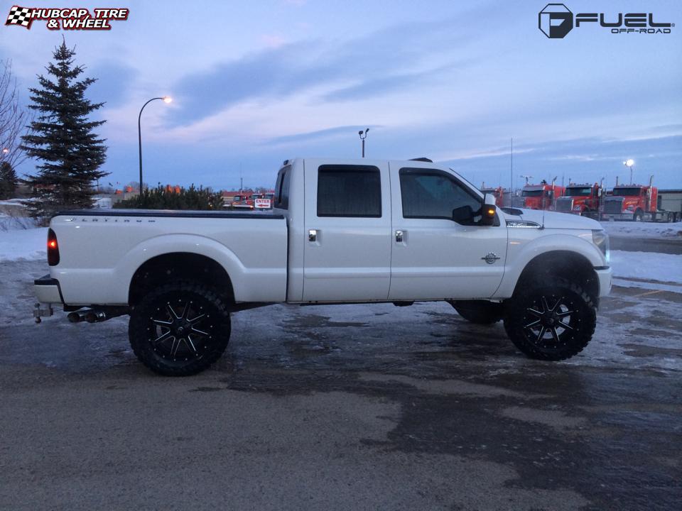 vehicle gallery/ford f 350 fuel maverick d262 22X10  Black & Milled wheels and rims