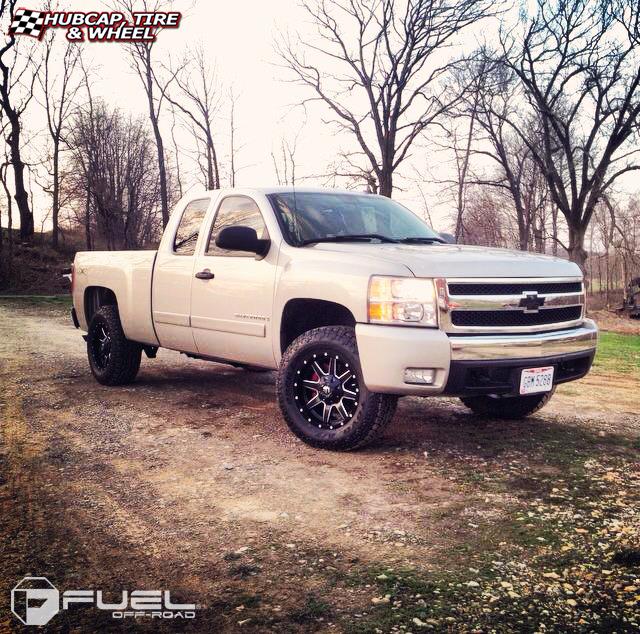 vehicle gallery/chevrolet silverado fuel maverick d538 18X9  Black & Milled wheels and rims
