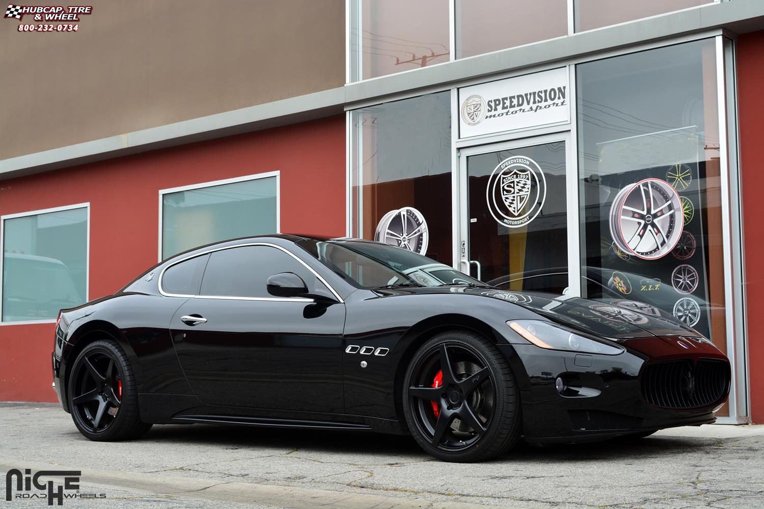 vehicle gallery/maserati quattroporte niche gt 5 m133 20x85  Satin Black wheels and rims