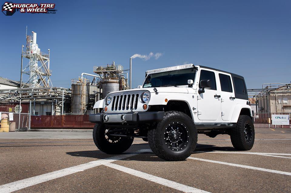 vehicle gallery/jeep wrangler fuel krank d517 18X9 Matte Black & Milled wheels and rims