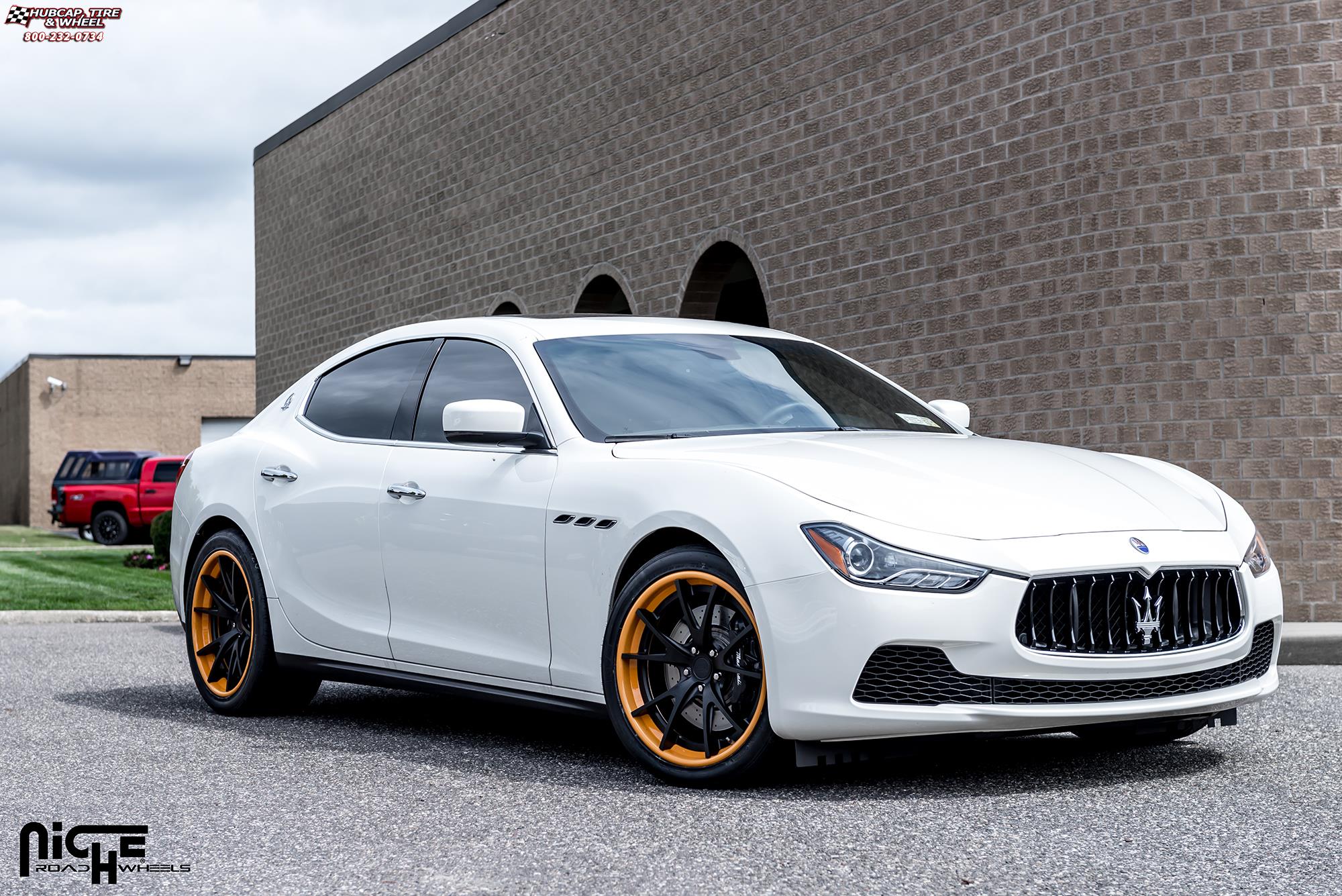 vehicle gallery/maserati ghibli niche stuttgart 20x9  Matte Black, Gloss Black Lip wheels and rims