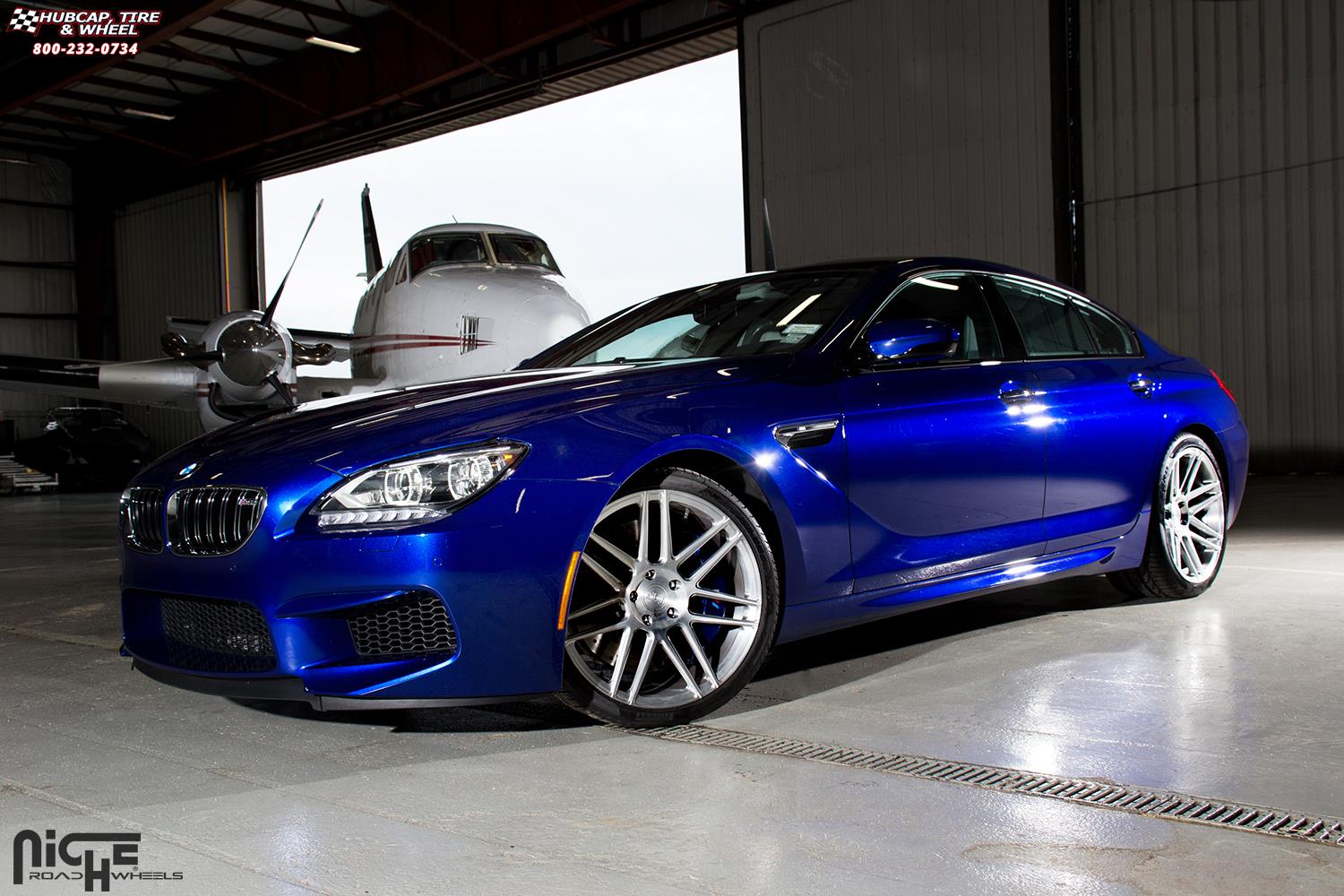 vehicle gallery/bmw m6 niche esses 20x9  Brushed Face | Hi Luster Polished Windows | Brushed Barrel wheels and rims