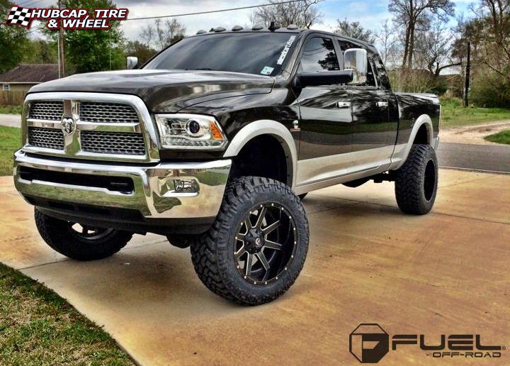 vehicle gallery/dodge ram fuel maverick d262 22X12  Black & Milled wheels and rims