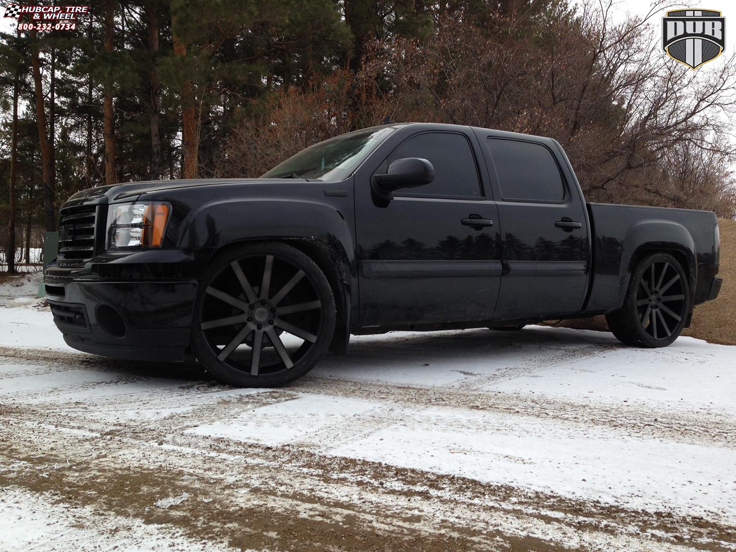 GMC Sierra 1500 Dub Shot Calla S121 Black & Machined with Dark