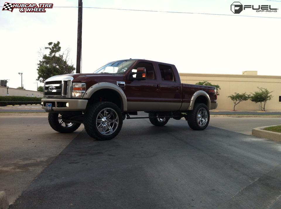 vehicle gallery/ford f 250 fuel hostage d530 24X11  Chrome wheels and rims