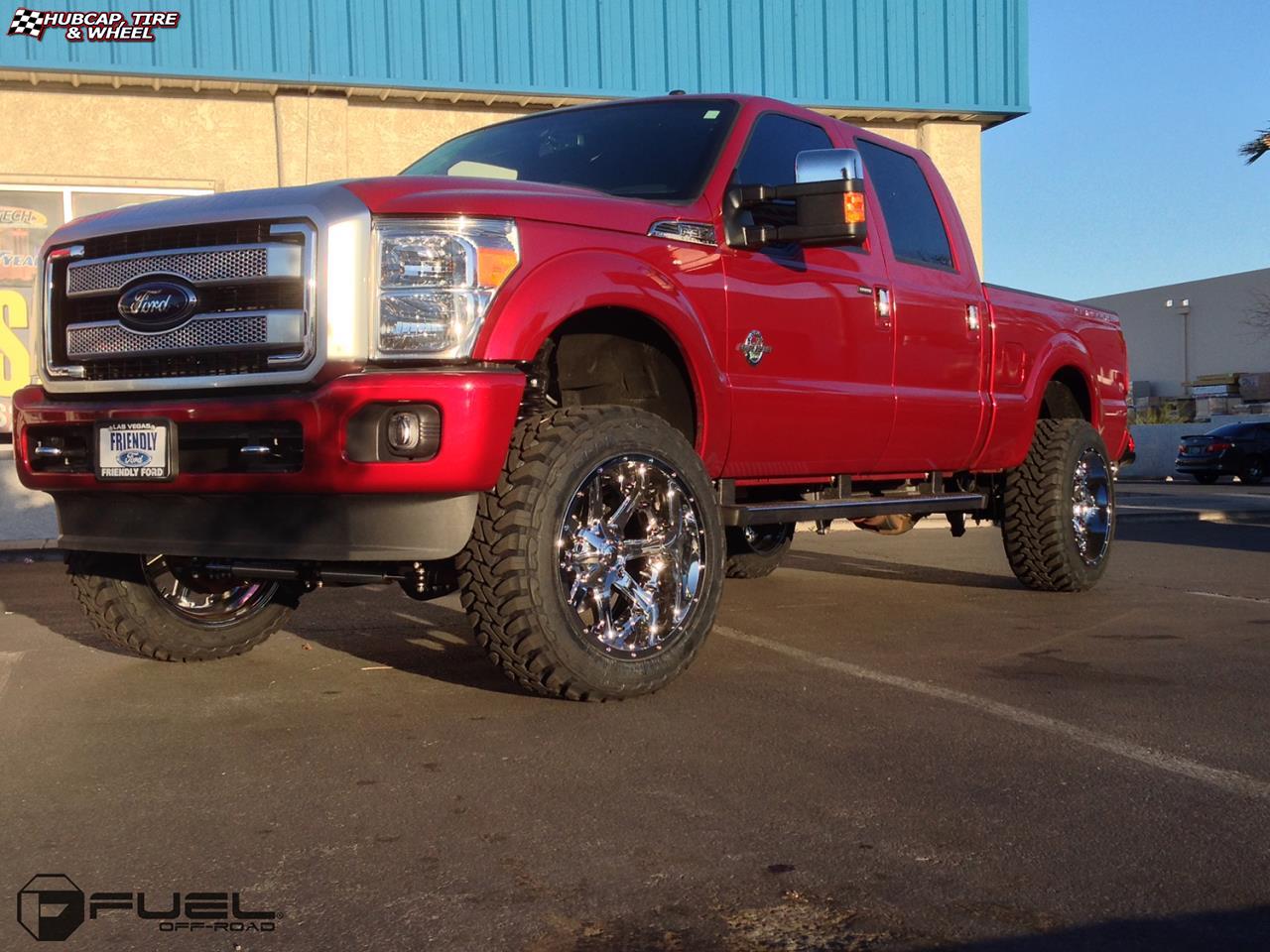 vehicle gallery/ford f 350 fuel nutz d540 22X12  Chrome wheels and rims