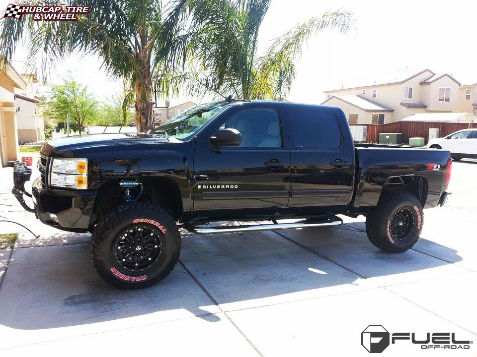 vehicle gallery/chevrolet silverado fuel hostage d531 0X0  Matte Black wheels and rims