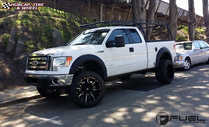 vehicle gallery/ford f 150 fuel nutz d251 22X14  Matte Black & Milled wheels and rims