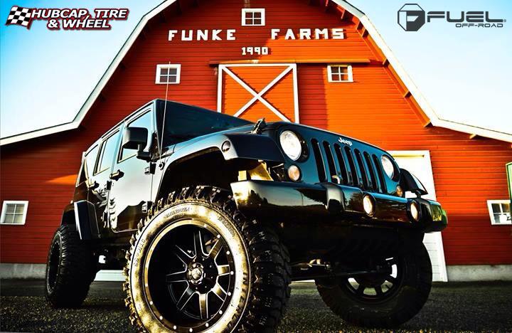 vehicle gallery/jeep wrangler fuel maverick d538 20X12  Black & Milled wheels and rims
