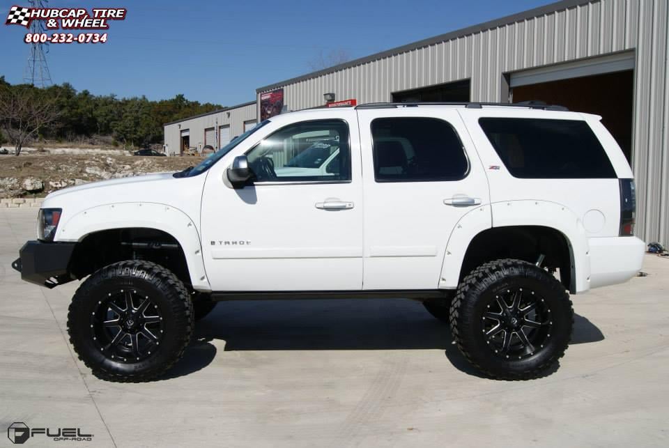vehicle gallery/chevrolet tahoe fuel maverick d538 20X12  Black & Milled wheels and rims