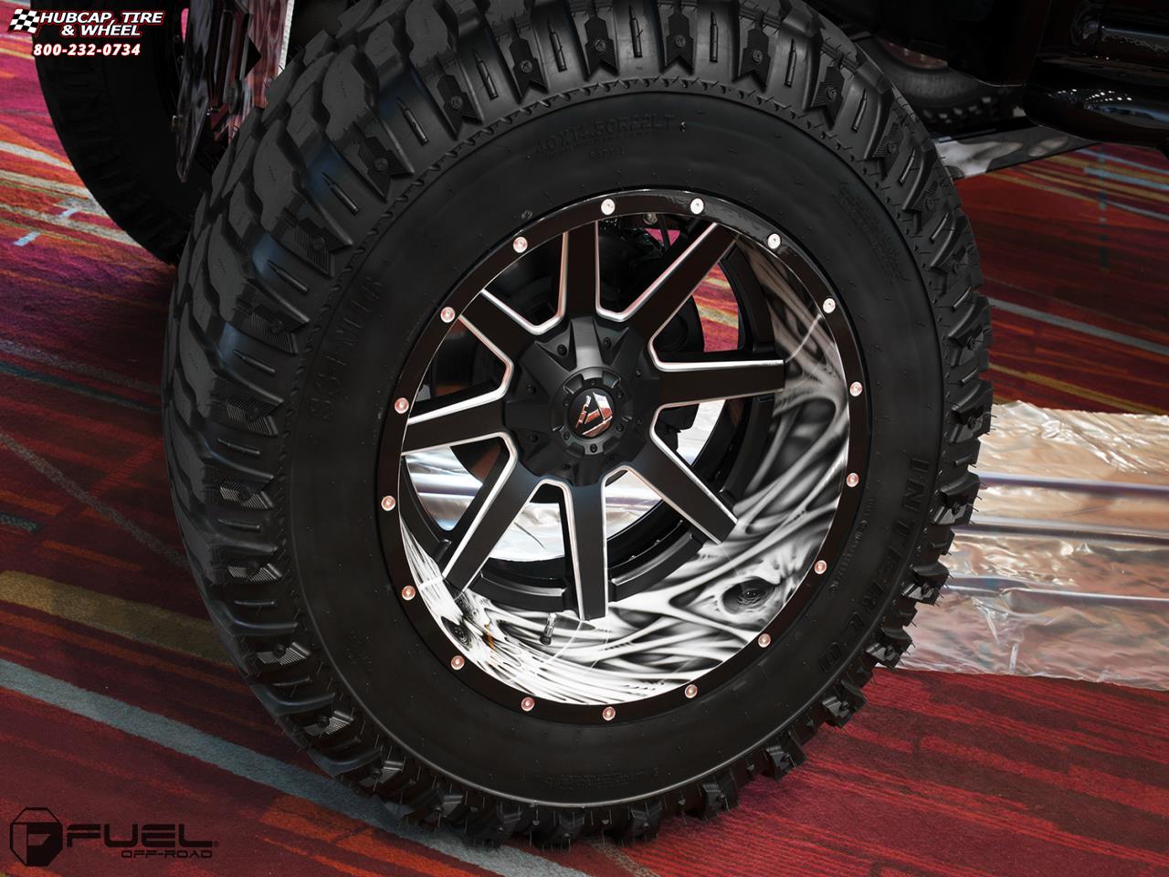 vehicle gallery/chevrolet silverado fuel maverick d262 22X14  Black & Milled wheels and rims