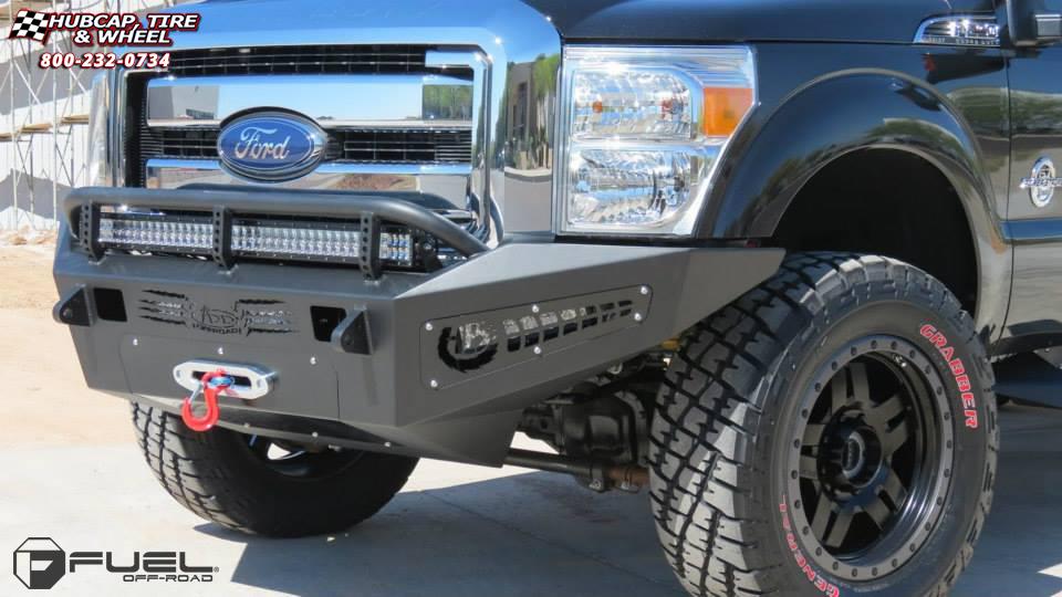 vehicle gallery/ford f 350 fuel anza d557 20X9  Matte Black w/ Anthracite Ring wheels and rims