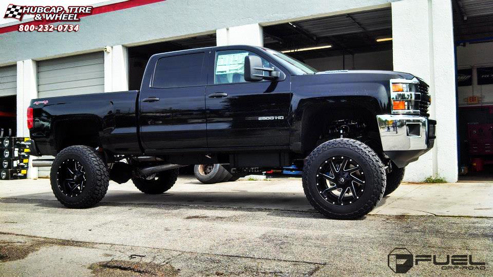vehicle gallery/chevrolet 2500 hd fuel renegade d265 0X0  Black & milled center, gloss black outer wheels and rims