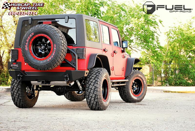 vehicle gallery/jeep wrangler fuel trophy d551 18X10  Matte Black w/ Anthracite Ring wheels and rims