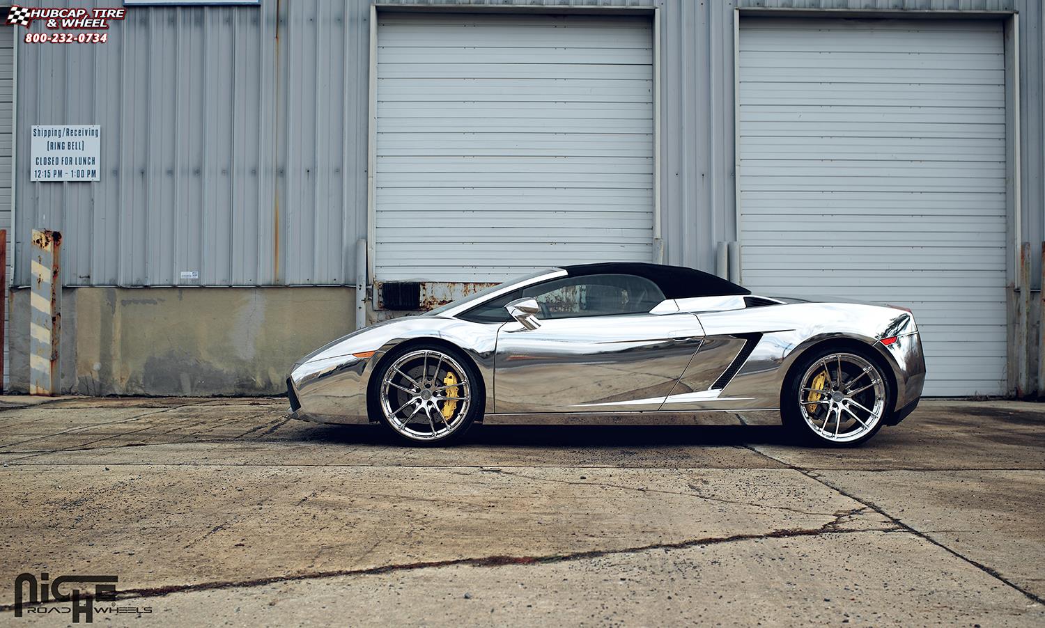 vehicle gallery/lamborghini gallardo niche enyo 20x9  Hi Luster Polished wheels and rims