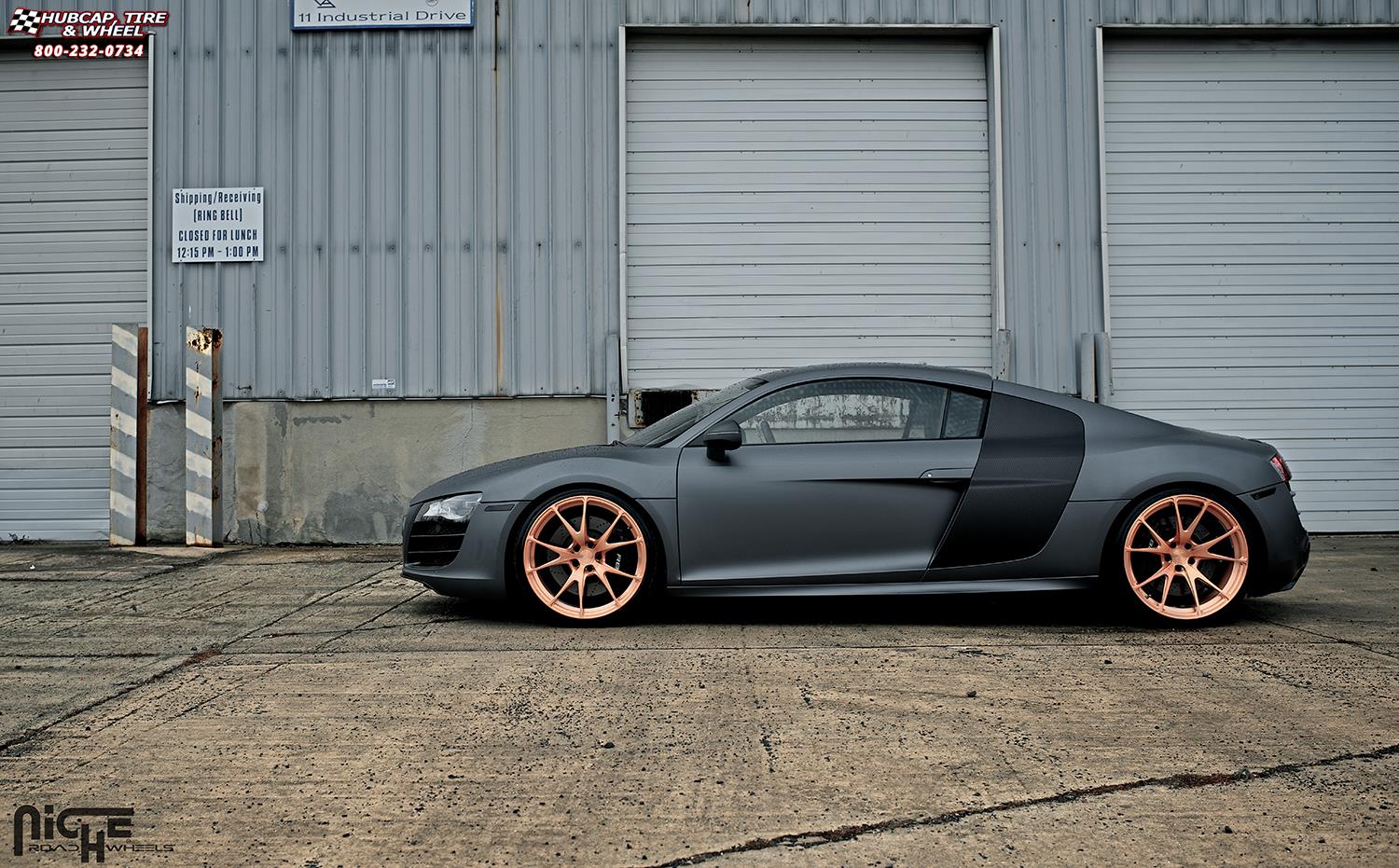 vehicle gallery/audi r8 niche stuttgart 20x9  Rose Gold wheels and rims