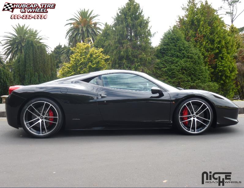 vehicle gallery/ferrari 458 niche enyo Brushed Face | Gloss Black Windows wheels and rims