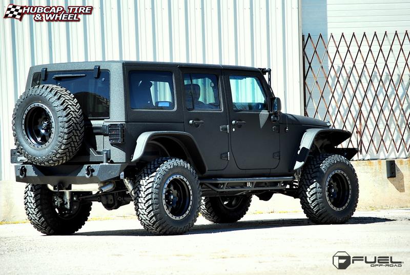 vehicle gallery/jeep wrangler fuel trophy d551 18X10  Matte Black w/ Anthracite Ring wheels and rims