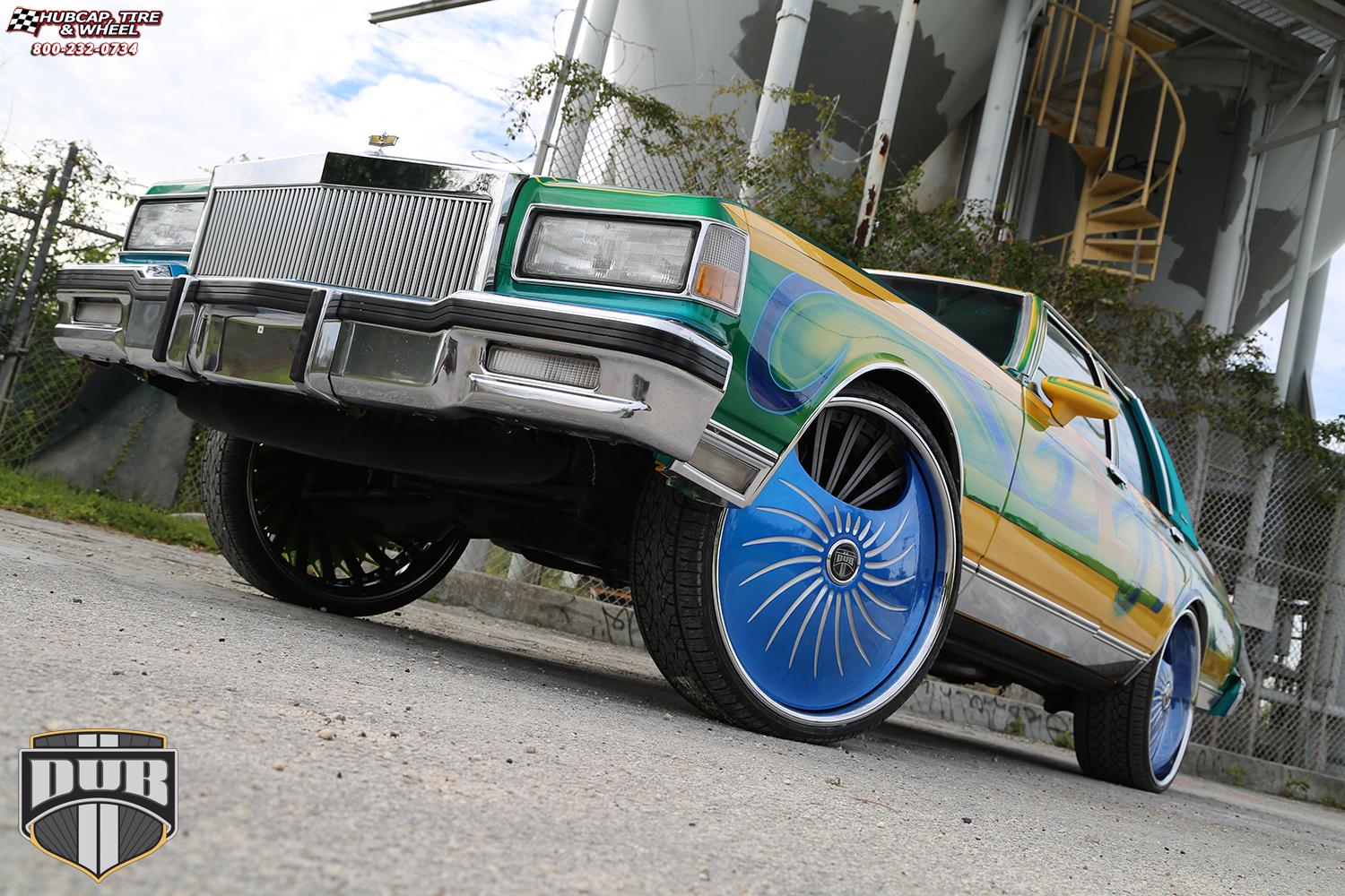 vehicle gallery/chevrolet caprice dub s509 fantasy 26X9  Blue & Milled wheels and rims