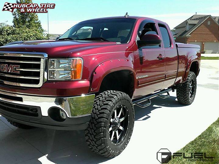 vehicle gallery/gmc sierra fuel maverick d538 20X9  Black & Milled wheels and rims