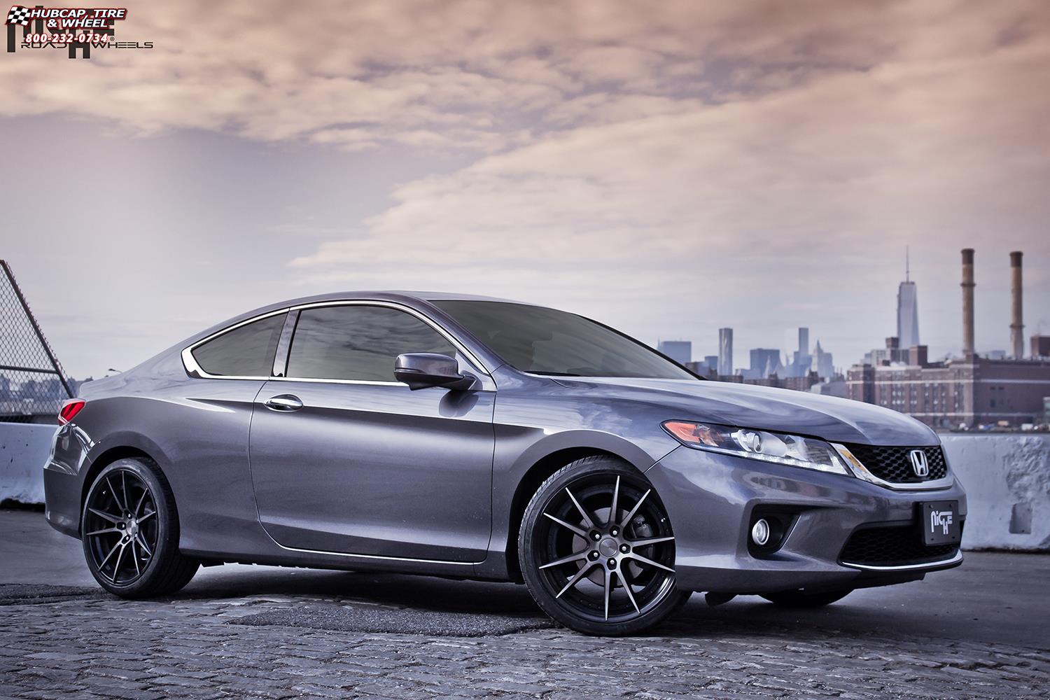vehicle gallery/honda accord niche grand prix m324 20x9  Black & Machined with Dark Tint wheels and rims