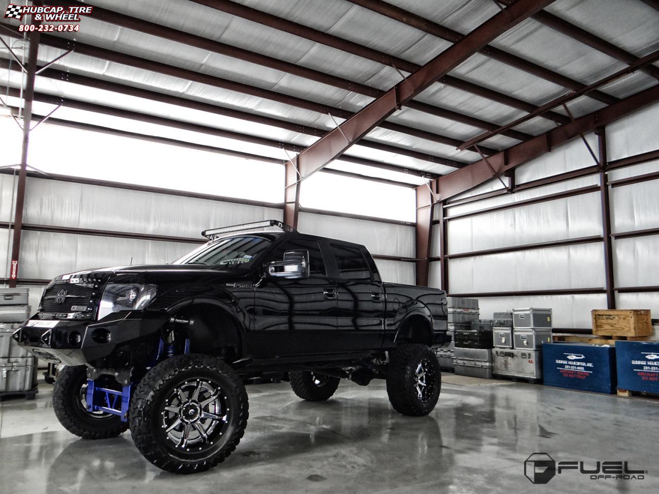 vehicle gallery/ford f 150 fuel rampage d237 22X12  PVD Chrome Center | Gloss Black Lip wheels and rims