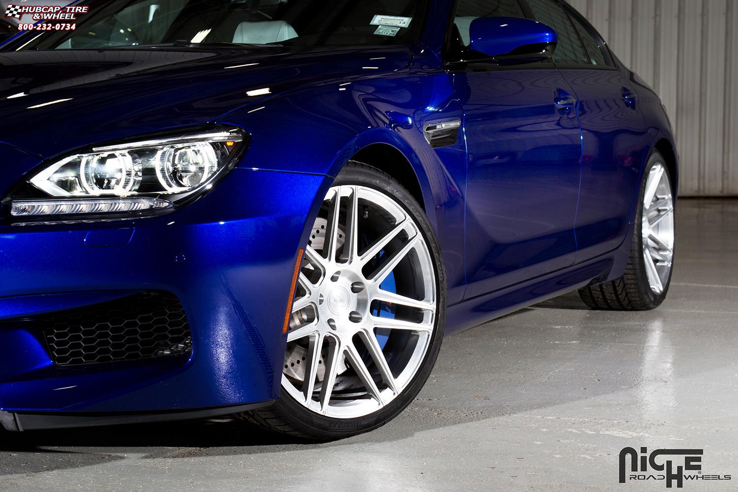 vehicle gallery/bmw m6 niche esses 20x9  Brushed Face | Hi Luster Polished Windows | Brushed Barrel wheels and rims