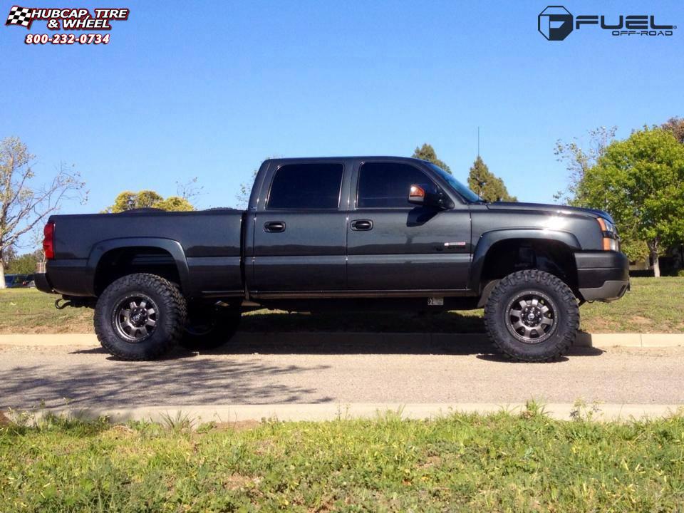 vehicle gallery/chevrolet silverado fuel trophy d552 0X0  Matte Anthracite w/ Black Ring wheels and rims