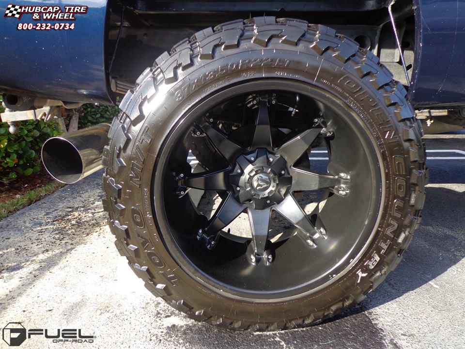 vehicle gallery/chevrolet silverado 2500hd fuel octane d509 22X14  Matte Black wheels and rims