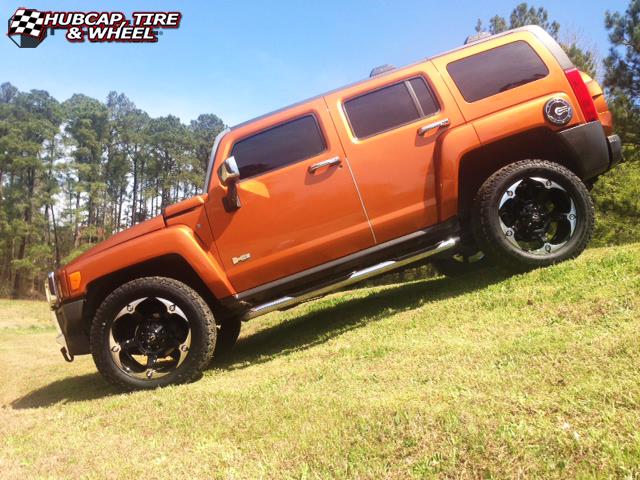 vehicle gallery/hummer h3 fuel havok d549 20X9  Gloss Black Machined wheels and rims