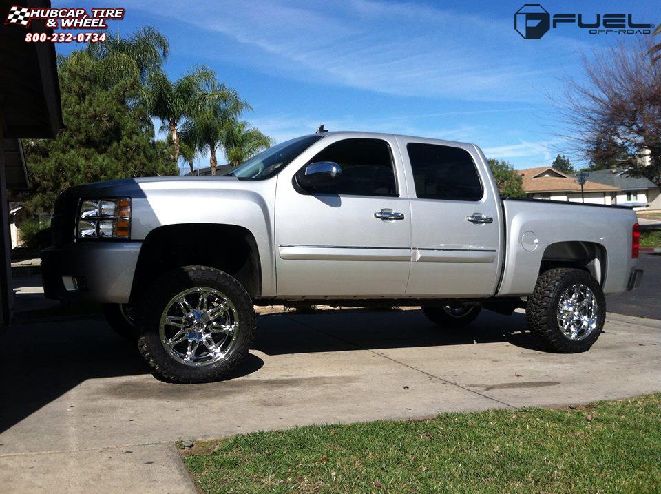vehicle gallery/chevrolet silverado fuel hostage d530 20X10  Chrome wheels and rims