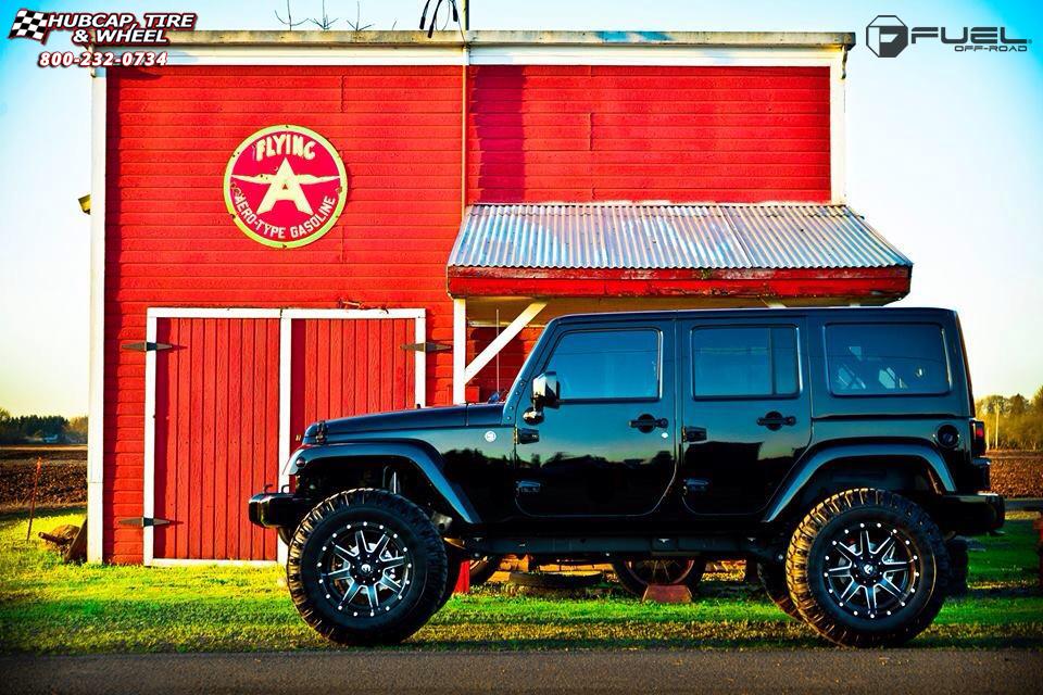 vehicle gallery/jeep wrangler fuel maverick d538 20X12  Black & Milled wheels and rims