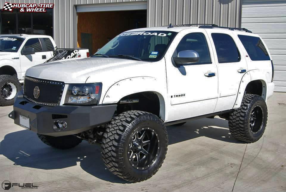 vehicle gallery/chevrolet tahoe fuel maverick d538 20X12  Black & Milled wheels and rims